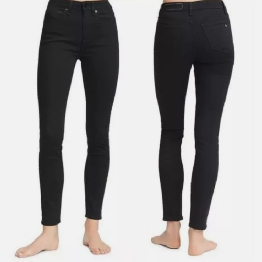 Rag & Bone Woman's Jeans Sz 28 Black Skinny Ankle